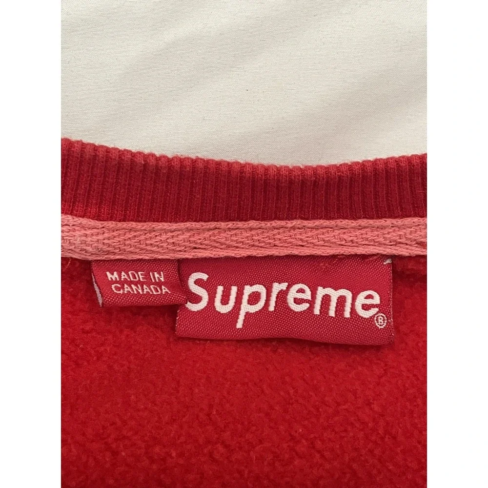 Supreme Formula Crewneck Sweater Men's XXL Red Fleece Colorblock  SS19